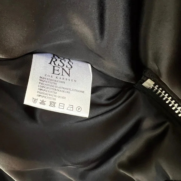 Zoe Karssen Satin Bomber Jacket Leopard Make Me Feel Mighty Reel Size S NWT $325 - Picture 9 of 11